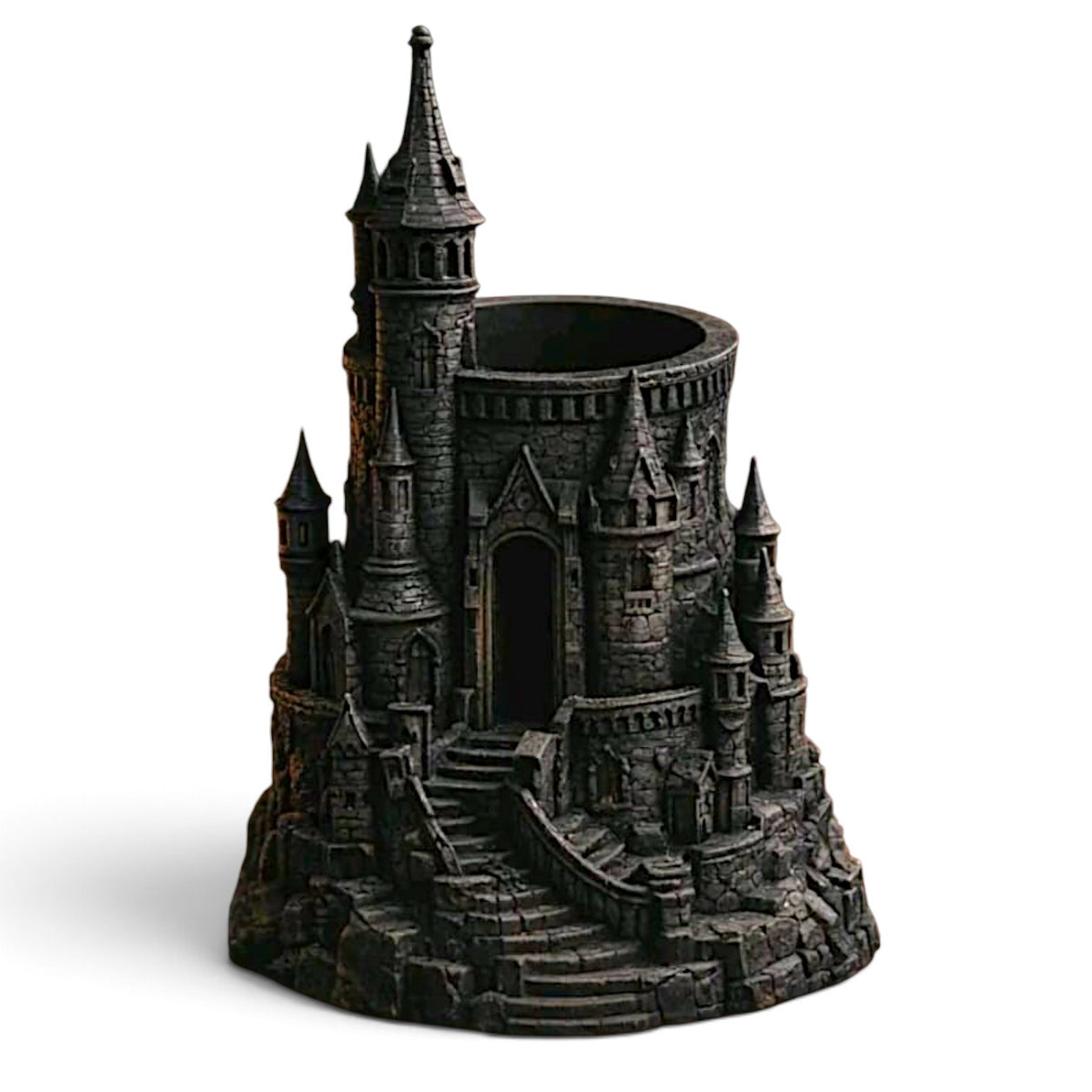 Magical Academy Castle Desk Organizer | Wizard Pen Holder & Planter